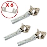 Lot de 3 charnires de porte