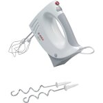 Bosch - batteur mfq3530 - 450 w - 5 vitesses - 2 fouets / 2 crochets ptrisseurs inox - blanc / gris