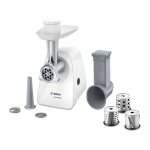 Hachoir a viande - bosch - mfw2514w smartpower - blanc - moteur bloqu 1500 w - 1, 7 kg / mn - 2 grilles ...