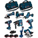 Bosch - kit 18v bk802bag (gdx 18v - 180 + gsr 18v - 60c + gbh 18v - 21 + gks 18v - 57 + gst 18v - lis ...