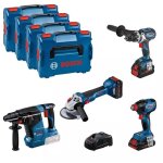Bosch - kit 4 outils gsr / gdx / gws / gbh + 1 batterie 4. 0ah + 2 batterie 5. 5 ah - 0615990n32