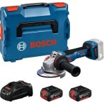 Bosch - meuleuse d'angle 18v gws 18v - 11 + 2 batteries 5ah + chargeur sous l - boxx 06019n4103