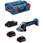 Bosch - meuleuse d'angle gws 18v - 7 (2 x 4, 0 ah gal18v - 40 l - boxx 136)