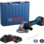Bosch - meuleuse d'angle sans fil gws 18v - 8 professional 125 mm 18 v 2x4 0 ah accu. avec �tui