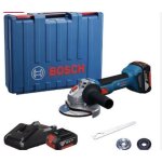 Bosch - meuleuse d'angle sans fil gws 18v - 8 professional 125 mm 18 v 2x4 0 ah accu. avec tui