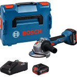 Bosch - meuleuses angulaires 125 mm - gws 18v - 8 avec 2 batteries 18v 4. 0ah - chargeur - l - boxx - ...