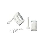 Bosch - batteur mfq36440 - 450 w - 5 vitesses - 2 fouets / 2 crochets p�trisseurs inox - bol gradu� avec ...