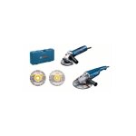 Bosch - professional gws 22 - 230 j + gws 7 - 125 - set meuleuses d'angle ( 230 mm +  125 mm, 2x disques ...