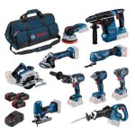 Bosch professional - pack 10 outils 18v - bosch 0 615 a50 04g professional - livr avec 3 batteries 18v ...