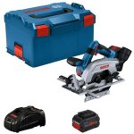 Bosch professional - scie circulaire sans fil bosch gks 18v - 57 - 2 l, 2x 5, 5 ah procore + chargeur ...
