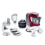 Bosch - srie 4, robot de cuisine avec balance, mum 5, 1000 w, rouge, argent, mum5x720