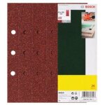 Bosch set de feuilles abrasives pour ponceuses vibrantes 25 pi�ces 8 trous (b + d) 93 x 230 mm 240 - ...