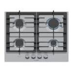 Bosch - table de cuisson a gaz srie 6 - 4 foyers - 52 x 58, 2 x 4, 5 cm - pcp6a5i90 - inox