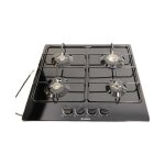 Bosch - table de cuisson reconditionne gaz email 58cm 4 foyers avec foyer rapide 3000w noir