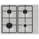 Bosch - table gaz inox, 60 cm, ser2, 4 brleurs, fonte avec pieds en caoutchouc pbp6b2k80