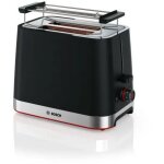Bosch tat4m223 grille - pain 4 2 part(s) 950 w noir, acier inoxydable