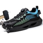 Bottes de s�curit� de travail antid�rapantes et anti - crevaison pour hommes de grande taille avec boucle ...