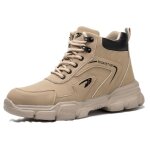 Bottes tactiques impermables pour hommes, bottes  bout en acier avec semelle intrieure rsistante ...