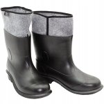 Bottes de travail polonaises pour hommes, bottes en feutre de caoutchouc isol�es, noires, pointure 44 ...