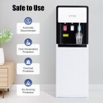 Bottom loading water cooler dispenser, distributeur d'eau sur pied pour eau chaude et froide, blanc distribute ...