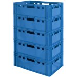 Kingpower - boucher caisse viande caisse eurofleischkiste caisse empilement plastique e2 bleu