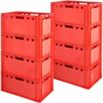 Kingpower - boucher caisse viande caisse eurofleischkiste rouge caisse empilement plastique e3