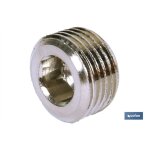 Bouchon conique m�tallique filet� r - 1 / 2 � vis allen pour serrage avec logement allen