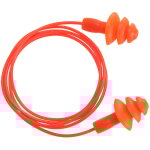 Bouchon anti - bruit portwest tpe rutilisable avec cordelette (50 paires) orange unique