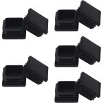 Bouchons d'extr�mit� carr�s 40x40 mm pour tubes, 12 pi�ces, plastique noir, embouts de poteaux pour cl�ture, ...