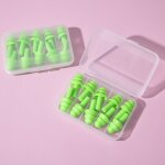 Bouchons d'oreille, 5 paires de bouchons d'oreille anti - bruit pour le sommeil, protection auditive, ...