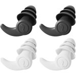 Bouchons d'oreilles anti bruit, 2 paires bouchons d'oreilles réutilisables et lavables, pour le sommeil ... Bouchons d'oreilles anti bruit, 2 paires bouchons d'oreilles réutilisables et lavables, pour le sommeil ...