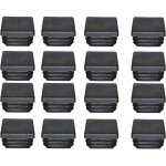 Bouchon plastique 40x40mm embout tube carre noir plastique embout bouchons d'obturation pour pieds de ...