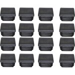 Bouchon plastique 40x40mm embout tube carre noir plastique embout bouchons d'obturation pour pieds de ...