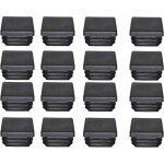 Bouchon plastique 40x40mm embout tube carre noir plastique embout bouchons d'obturation pour pieds de ...