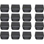 Bouchon plastique 40x40mm embout tube carre noir plastique embout bouchons d'obturation pour pieds de ...