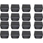 Promotion, bouchon plastique 40x40mm embout tube carre noir plastique embout bouchons d'obturation pour ...