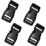 Boucles enfichables, 4 pcs boucles en plastique � d�clenchement lat�ral, 25 mm boucle de sangle de sac ...