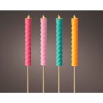 Bougie solaire en plastique effet flamme - feu 4 couleurs assorties Bougie solaire en plastique effet flamme - feu 4 couleurs assorties