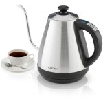 Klarstein - bouilloire - 1 l - 2000 w - fonction maintien au chaud col de cygne - bouilloire lectrique ...