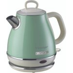Bouilloire �lectrique 1 l sans fil ? puissance 1630 w ? base pivotante 360� ? bo�tier m�tal vert ? arr�t ...