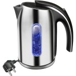 Bouilloire lectrique inox avec illumination led, capacit de 1, 7 litres, bouilloire lectrique en acier ...