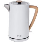 Bouilloire �lectrique moderne adler ad 1347w de 1, 7 litre - en m�tal, coloris blanc
