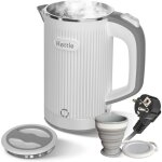 Bouilloire �lectrique portable avec tasse pliante, 800ml voyage bouilloire �lectrique cuisson rapide ...