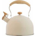Bouilloire sifflante, 2. 5l bouilloire sifflante induction gaz bouilloire en acier inoxydable bouilloire ...