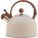 Bouilloire sifflante induction 2, 5 l inox th�i�res pour cuisini�re, poign�e r�sistante � la chaleur, ...