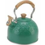 Bouilloire bouilloire � sifflet en acier inoxydable 2, 5 l pour po�le � bois � induction et � gaz