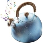 Bouilloire � sifflet, bouilloire pour cuisini�re bouilloire � eau chaude en acier inoxydable avec sifflet ...