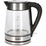 Edm - bouilloire en verre + acier inox 1, 7 litres 1850 - 2200w