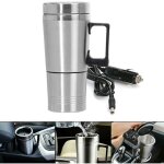 Bouilloire de voiture 300 ml en acier inoxydable 12 v allume - cigare bouilloire de voyage adapte au ...