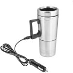 Bouilloire de voiture, bouilloire de voyage de camion de voiture d'acier inoxydable 300 + 200ml tasse ...